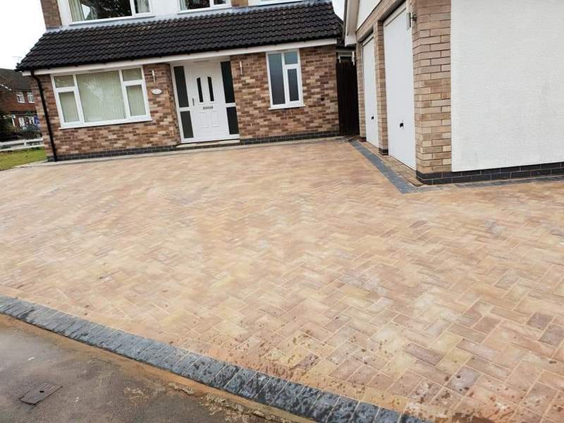 block paving driveway sandstone patio northampton 01